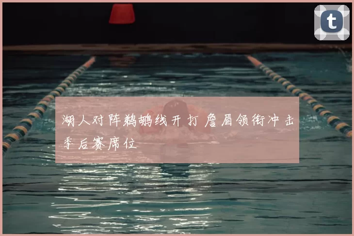 湖人对阵鹈鹕线开打 詹眉领衔冲击季后赛席位