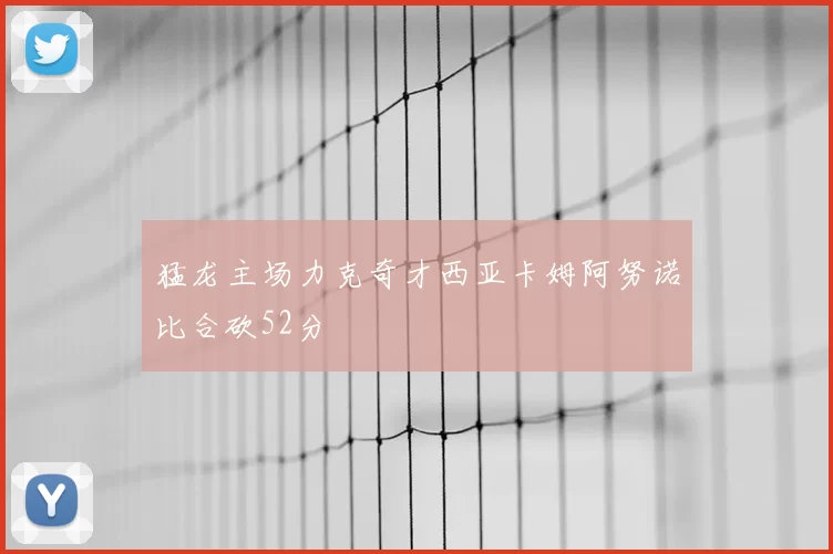 猛龙主场力克奇才西亚卡姆阿努诺比合砍52分
